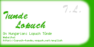 tunde lopuch business card